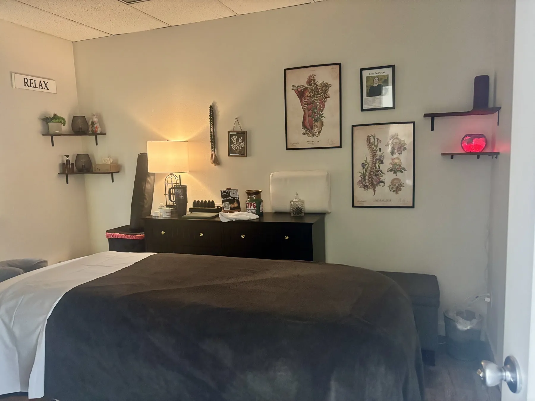 Massage therapy room at True Health Chiropractic